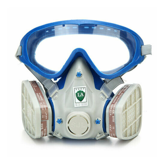 Full/Half Face Gas Mask Respirator Set For Painting Spraying Safety Facepiece US Thumb {42}