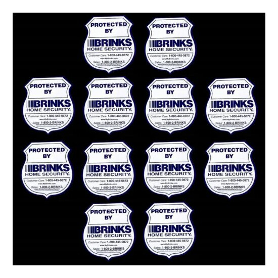 12 WATERPROOF BRINKS ADT HOME SECURITY ALARM SYSTEM WARNING STICKER DECAL SIGNS image {3}