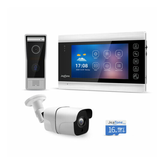 1080P Tuya 7" WIFI wireless video intercom door phone doorbell with FHD camera image {1}