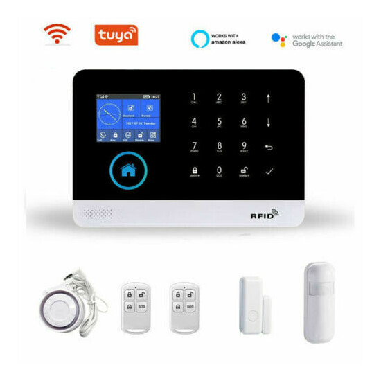 Smart Life WIFI GSM Wireless Home Security Burglar Alarm System Detector Camera image {2}