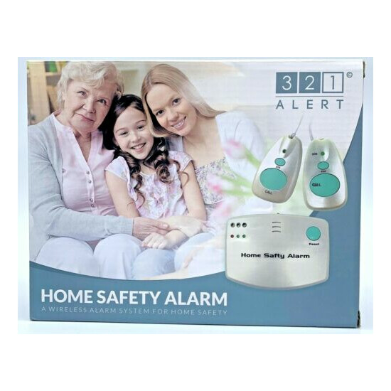 321 Alert Home Safety Alarm Wireless Caregiver Pager With 2 Call Buttons No Fees image {1}