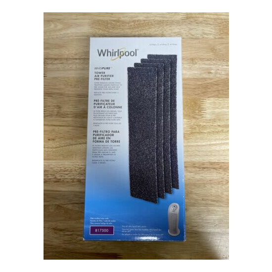 Whirlpool Whispure Tower Air Purifier Pre-Filter 817500 (Box Of 4) image {1}