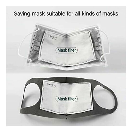 50pcs set PM2.5 Activated Carbon Filters 5 Layer Replaceable Face Mask Cover image {5}