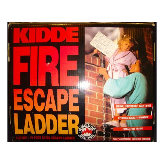 NEW!•Kidde•2-Story•15'•Fire Escape Ladder•Strong•Lightweight•Tangle-Free•Compact image {3}
