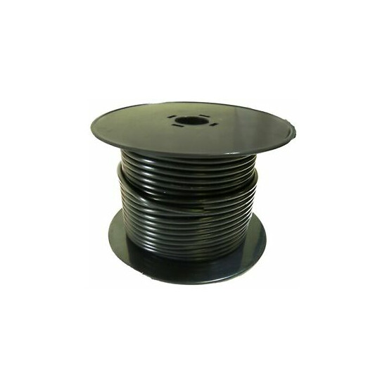 100 Feet 18 Gauge Stranded Test Lead Wire, Rubber Insulated, Black image {1}