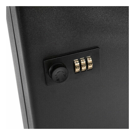 BARSKA 36 Key Hook Wall Mount Cabinet Safe w/ Combination Lock in Black, AX11820 image {5}