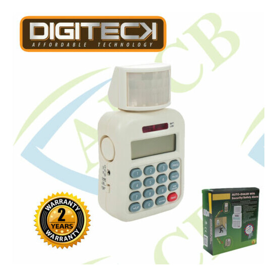 Auto-Dialer with Security/Safety Alarm Up to 5 numbers Alarm/Chime/Siren 105dB image {1}