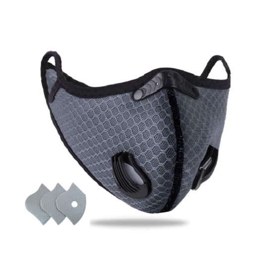 Sport Cycling Face Mask With Active Carbon Filters Breathing Valves Washable USA image {15}