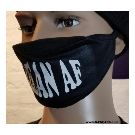 Alcoholics Anonymous SOBER AF - Black Face Mask - NEW 3 Option image {14}