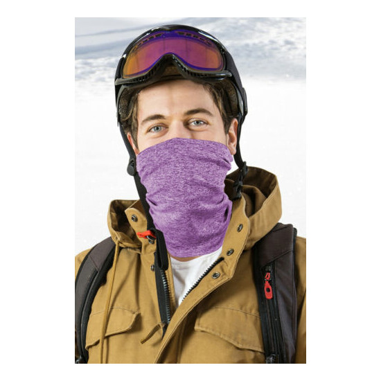 Two Heathered Outdoor Workout Sports Neck Gaiter Bandanas Face Mask + 5 Filters image {3}