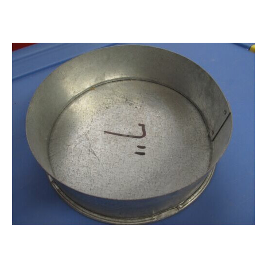 Lot of Galvanized Steel Stove Pipe Round End Caps Various Sizes. 5 Total pcs. image {6}