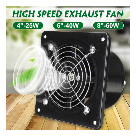 4/6/8'' Silent Wall Extractor Exhaust Ventilation Fan Inline Duct Blower Kitchen image {1}