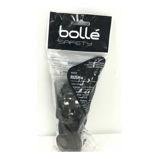 1 Pair of Bolle Safety 40258 Rush+ Twilight PC Protective Eyewear New w/ Strap image {4}
