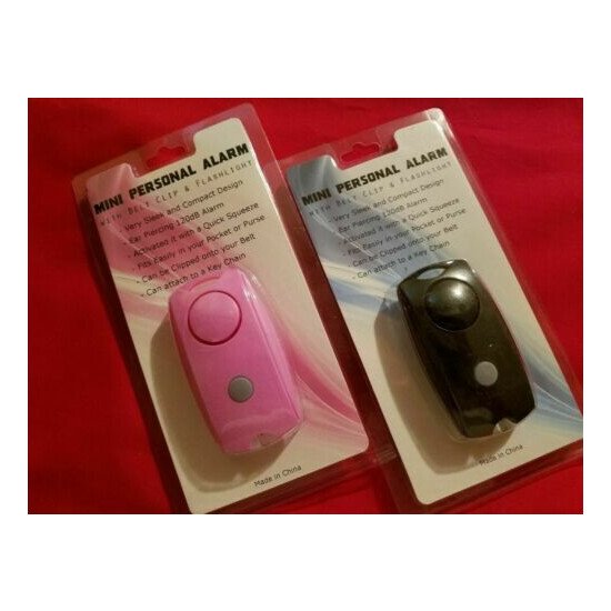 Mini Personal Alarm with LED flashlight, and Belt Clip image {1}