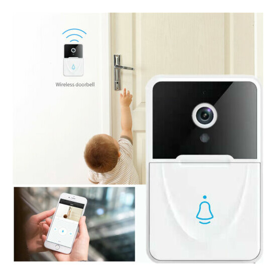 Remote Video Doorbell,Intelligent Visual Ring Doorbell Intercom Doorbell Machine image {2}