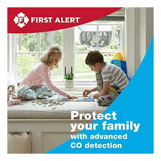 FIRST ALERT Carbon Monoxide Detector, No Outlet Required, Battery Operated, image {2}