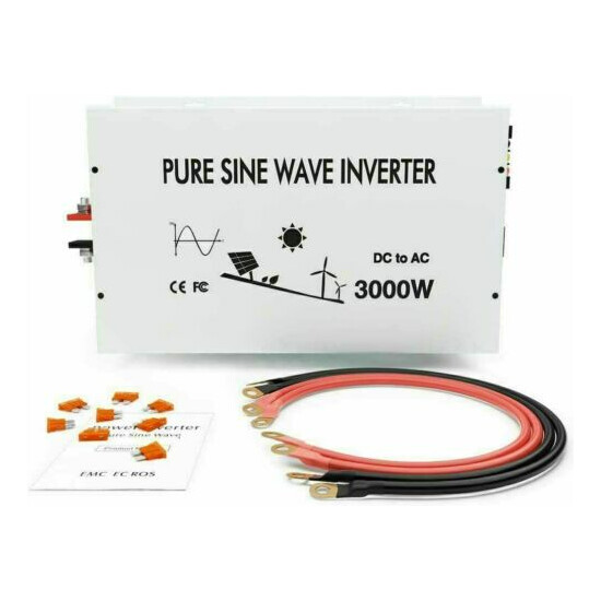 3000W Power Inverter 36V to 120V Pure Sine Wave Generator Solar Home System image {1}
