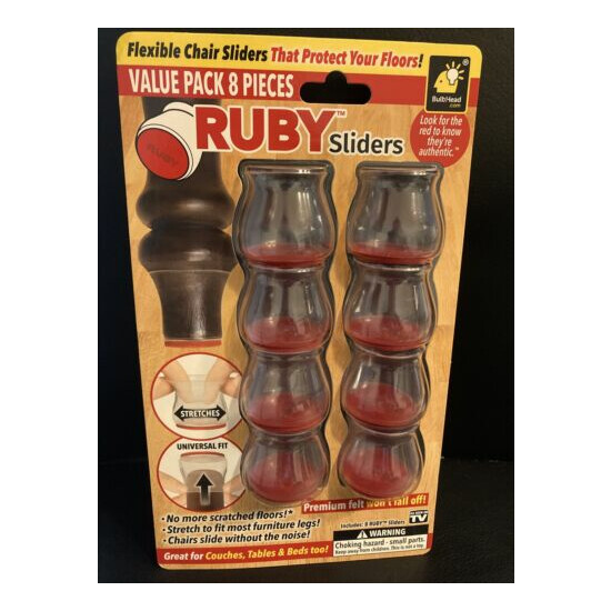 Ruby Sliders AS SEEN ON TV By Bulbhead -Red Means they're Authentic Pack 8 Piece image {2}