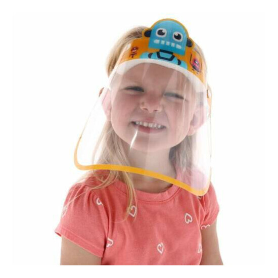 KIDS FACE SHIELD SAFETY COVER GUARD REUSABLE FULL PROTECTION VISOR 10 PACK image {16}