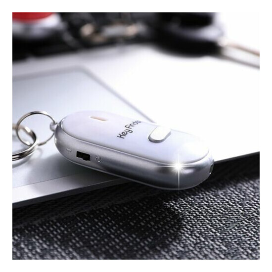 Lost Key Finder Whistle Beeping Flashing Locator Remote keychain LED Sonic torch image {6}