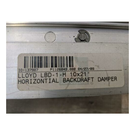 Lloyd LBD-1-H 10X21" Horizontal Backdraft Damper 10"x21" image {1}