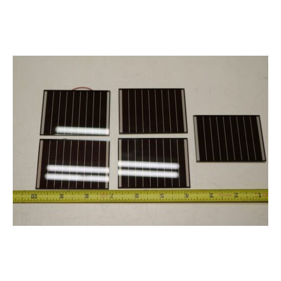 5x Pack Lot Panasonic AM-5907CAR 7.7V 229mW Amorphous Solar Panel Cell 3" x2.25" image {1}