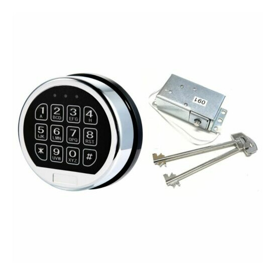  Gun Keypad Safe Electronic Lock with Solenoid Master Key Safe Lock Replacemen image {1}