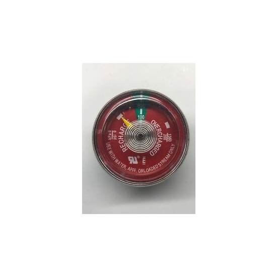 NEW 100 PSI GAUGE REPLACEMENT WATER PRESSURE H2O FIRE EXTINGUISHER Thumb {1}