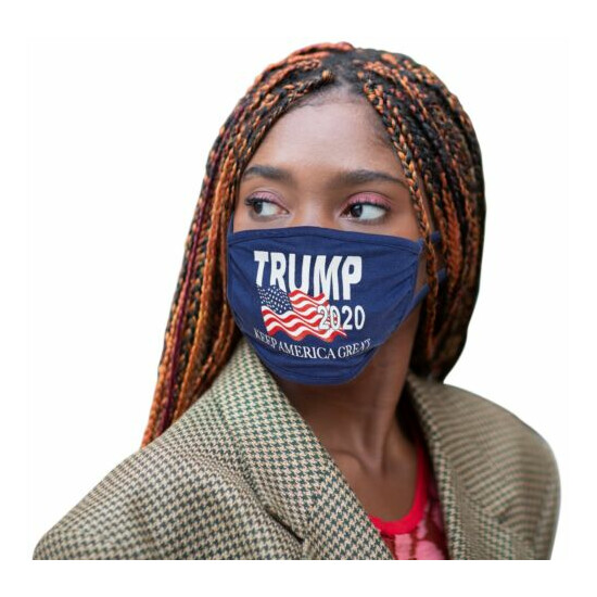 Trump 2020 Face Mask Protection Washable Reusable Adult Size Unisex Stretchy image {12}