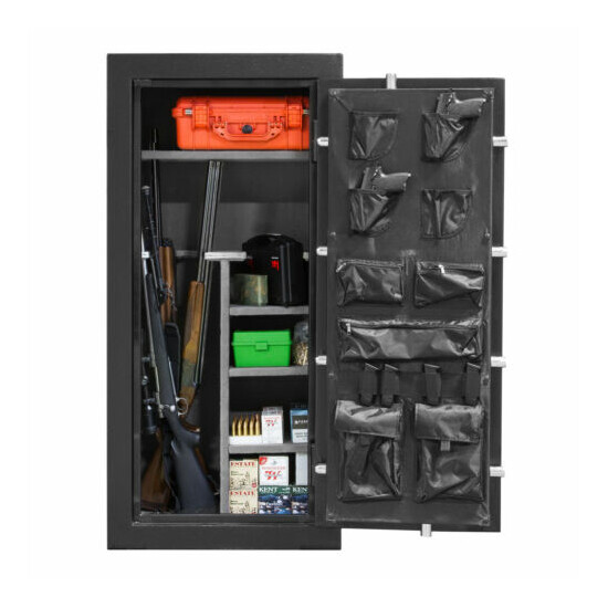 Big Steel Security Gun Safe Rack for Shotgun Rifle w/ Electronic Lock 59X28X20 image {3}