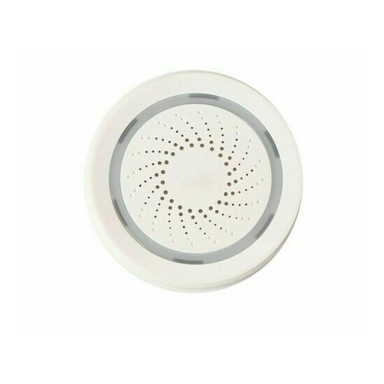 Wireless Siren Sensor Alarm Compact House Security Ultra Bright LED 8 Ring Tones image {1}