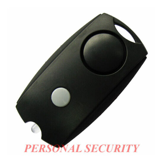 2 x PERSONAL SECURITY 120dB LOUD Panic Alarm,Safety Guard Siren LED torch, BLACK image {2}