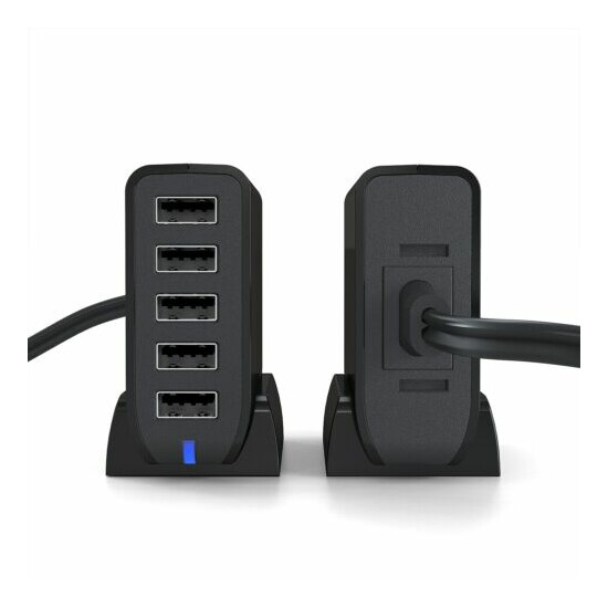 NXT Technologies 5 ft. Charging Station 5 USB Ports Black NX56821 image {2}