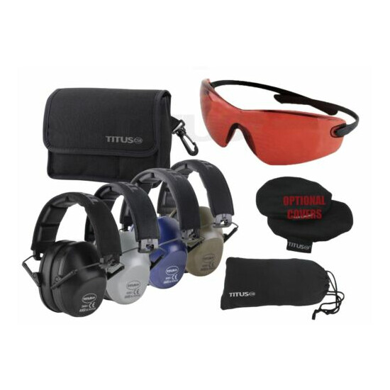 TITUS 2 Series Low Pro 34 NRR Ear Protection Safety Glasses Shooting Range PPE  image {7}