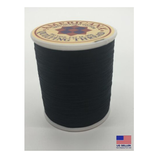 Sewing Thread 100% Cotton Spool Black USA All Purpose Sew For Mask Quilting New Thumb {1}