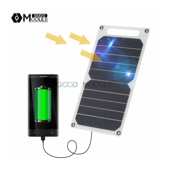 5V 10W Portable Solar Power Charging Panel USB Charger for Samsung IPhone Tablet image {3}