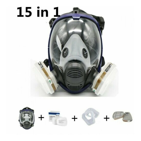 Full/Half Face Gas Mask Respirator Painting Spraying Safety Protection Facepiece image {28}