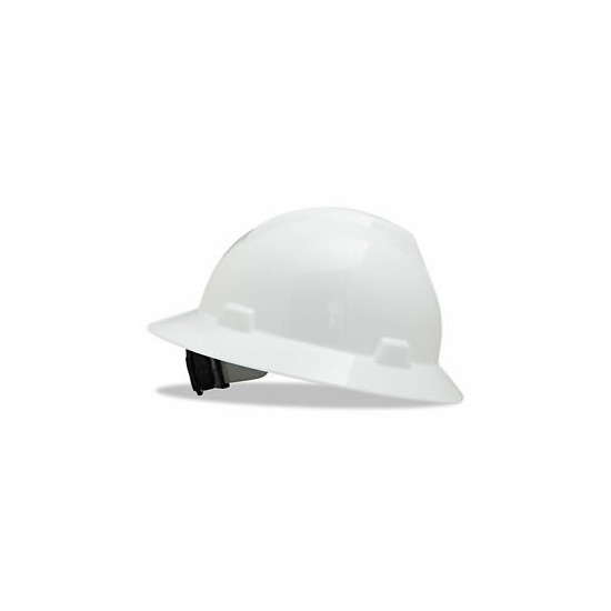 Msa V-Gard Hard Hats Fas-Trac Ratchet Suspension Size 6 1/2 - 8 White 475369 Thumb {1}