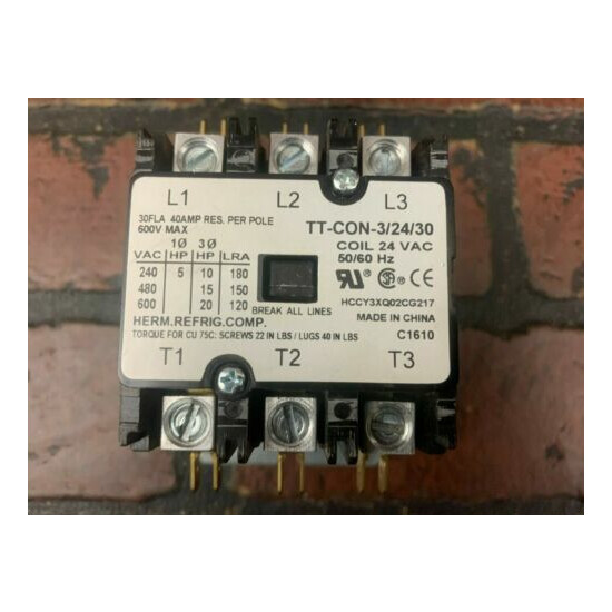 TopTech Three-Pole Contactor w/ Lug Connections, 30 AMP image {1}
