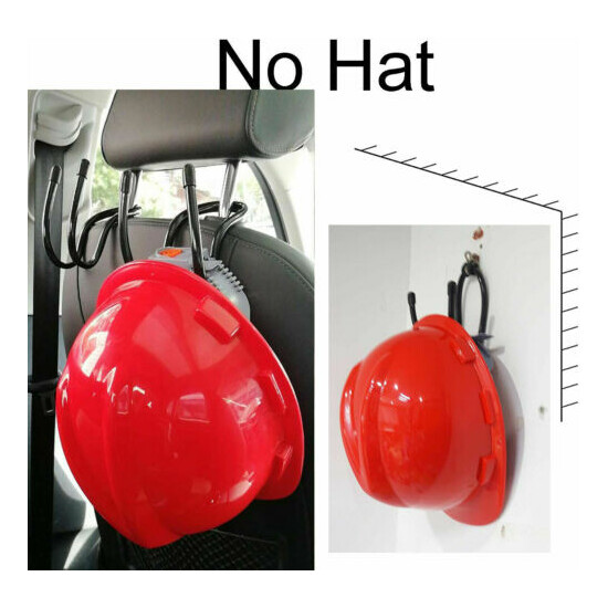 4x Flexible Hard Hat Rack Hard Hat Holder Hard Hat Storage Hard Hat Hanger Hook image {3}
