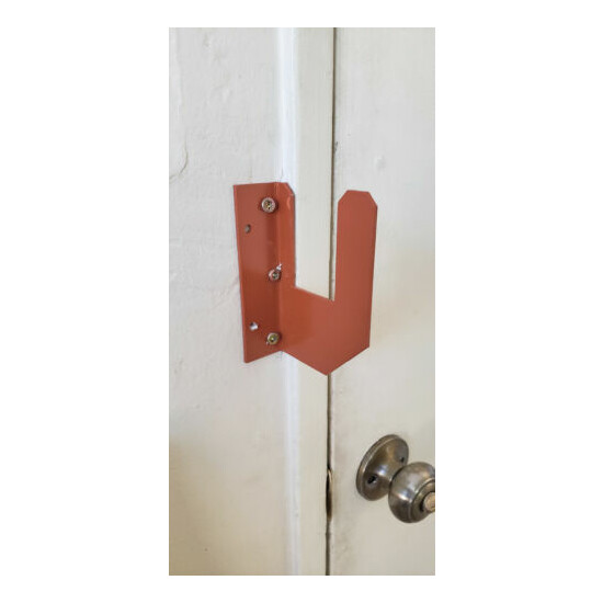 Security Brackets for front or back door Fits (2x3) or 2x4 Board  image {4}