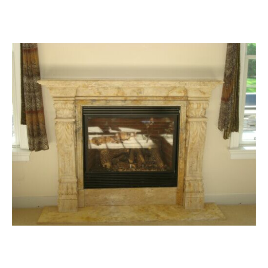 NICE HAND CARVED MARBLE TUSCAN FIREPLACE MANTEL CM1  image {1}