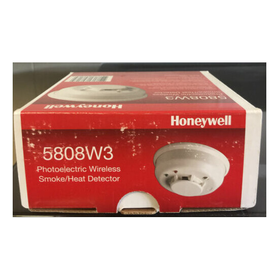 Brand New Honeywell 5808W3 Photoelectric Wireless Smoke Heat Detector, Battery  image {2}