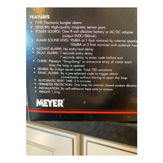 NIB Meyer Compact Alarm System Residential Commercial image {3}
