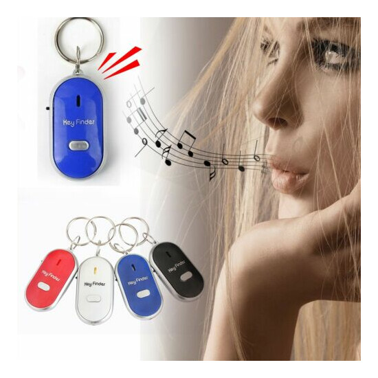Lost Key Finder Whistle Beeping Flash Locator Remote keychain LED Sonic torch* image {1}