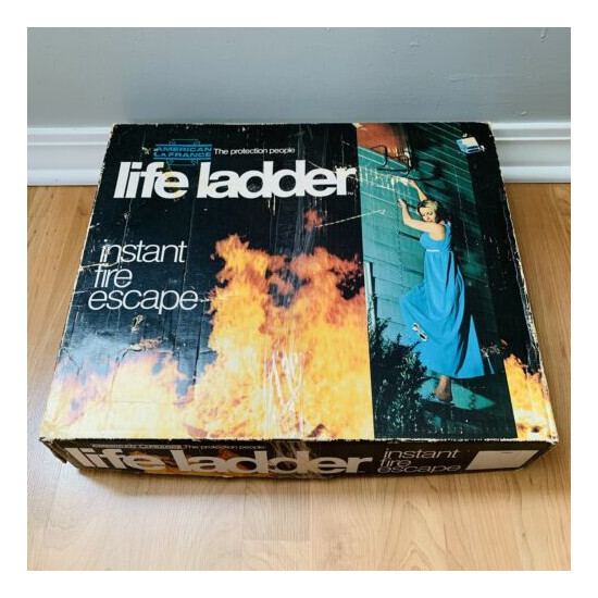 Vintage American LaFrance "Life Ladder" Instant Fire Escape -15 Feet w/ Box image {1}