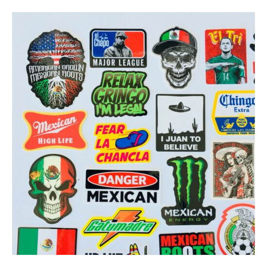MEXICAN CHINGON Hard Hat Stickers 40 MEXICO HardHat Sticker Pegatinas cascos  image {2}