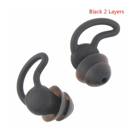 Silicone Ear Plugs Anti Noise Reduction Hearing Protection Earplugs Insulat l-dm image {15}