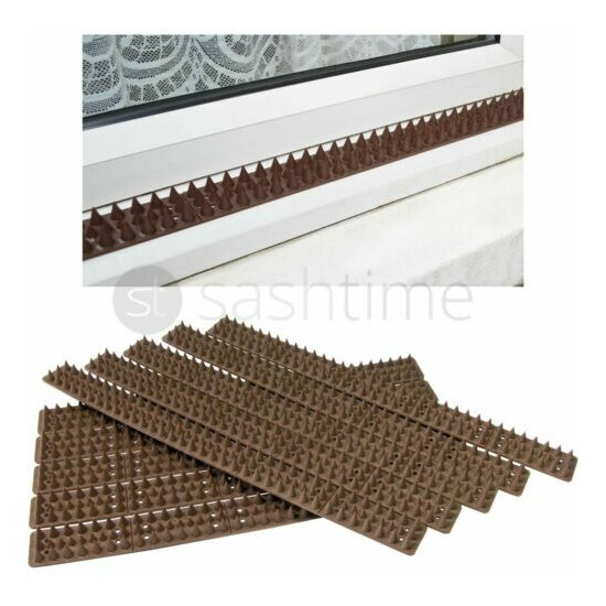 NEW BROWN FENCE & WALL SPIKES POST CAT REPELLENT INTRUDER DETERRENT ANTI CLIMB image {1}