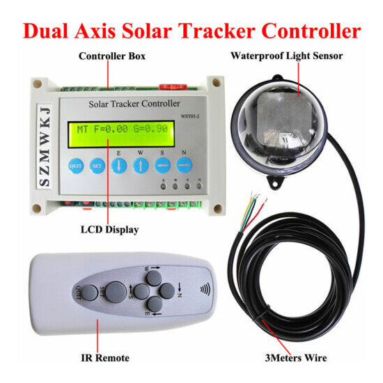 Electronic Dual Axis Solar Panel Tracker Controller W/ Relay Extension Module DO image {3}